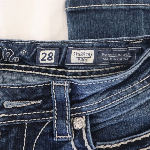 SOLD Miss Me Women's Jeans JP5897B3 Boot Cut Medium Wash Size 28 - Picture 5 of 7